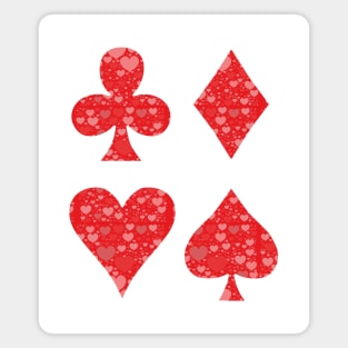 Playing Cards Hearts Magnet